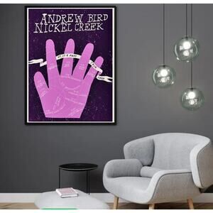 Andrew Bird And Nickel Creek UP UP & Away Tour 2024 Framed Poster